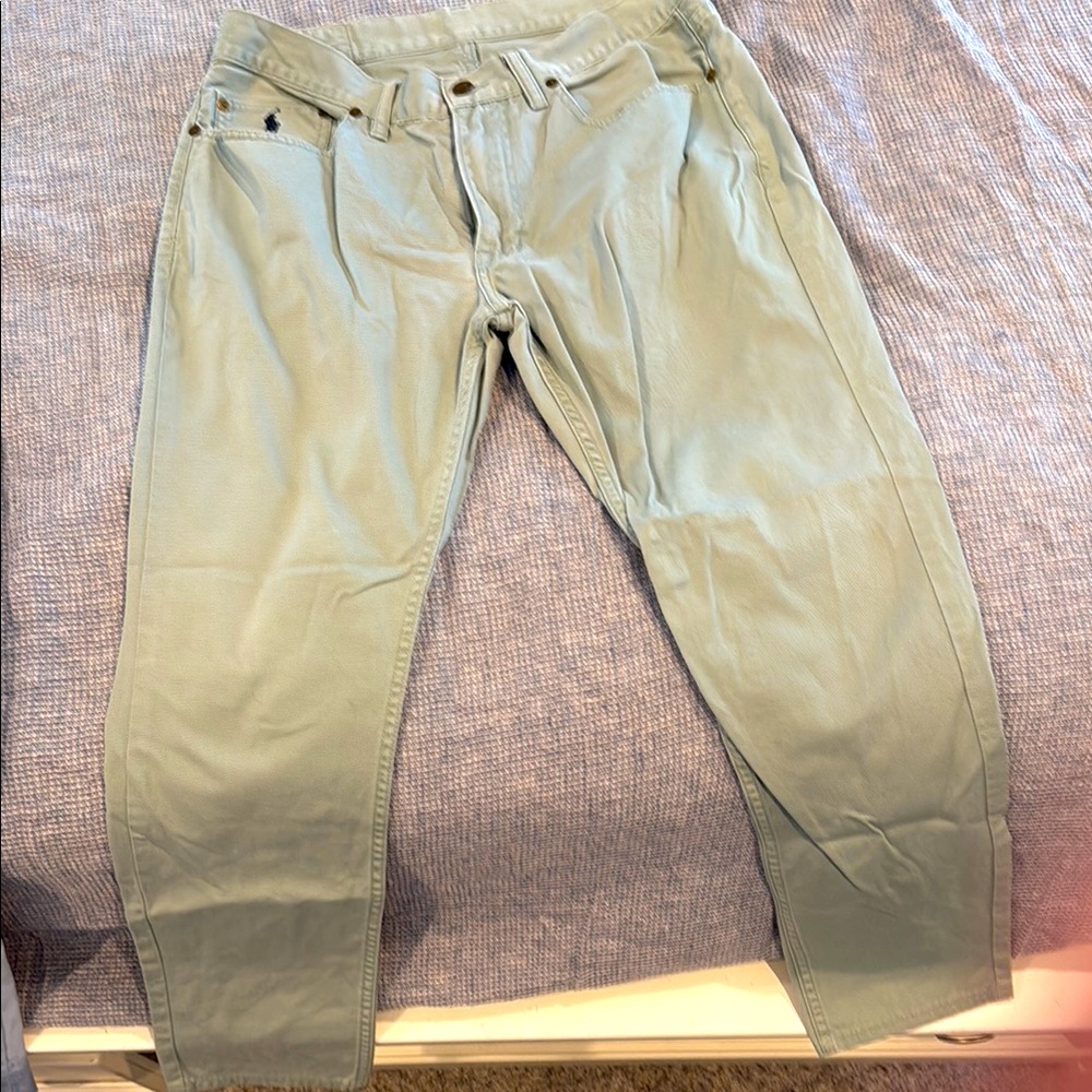 Casual Light Green Polo Trousers